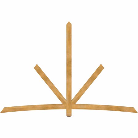Ekena Millwork Alberta Rough Sawn Timber Gable Bracket, Western Red Cedar, 108"W x 72"H x 2"D x 4"F, 16/12 Pitch GBW108X72X0204ALB00RWR